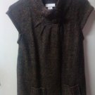 FINAL SALE Petite Sophisticate Marled Brown Wrap Sweater Vest Size Small