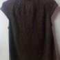 FINAL SALE Petite Sophisticate Marled Brown Wrap Sweater Vest Size Small