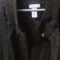 FINAL SALE Petite Sophisticate Marled Brown Wrap Sweater Vest Size Small