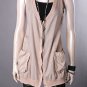 FINAL SALE NEW Cocoa Sheer Snap Button Sleeveless Vest Size Small