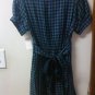 Charlotte Russe Teal Black Plaid Ruffled Dress Size Small