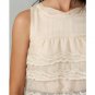 Cascading Multi-tiered Cream Embroidered Lace Dress Size Medium
