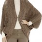 Elizabeth and James $595 Chunky Cocoon Brown Batwing Cardigan XS S