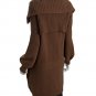 Eryn Brinie $245 Camel Brown Oversized Foldover Collar Wool Sweater Coat M