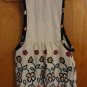 Floral Embroidered Scoop Neck Sleeveless Sweater Tunic Dress S