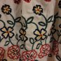 Floral Embroidered Scoop Neck Sleeveless Sweater Tunic Dress S