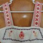 Ivory Lace Embroidered Strap A-line Dress Small