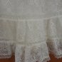 Ivory Lace Embroidered Strap A-line Dress Small