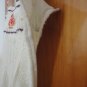 Ivory Lace Embroidered Strap A-line Dress Small