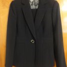 Tahari Arthur S. Levine Dark Navy Pleated Detail Fashion Pant Suit 4 6