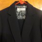 Tahari Arthur S. Levine Dark Navy Pleated Detail Fashion Pant Suit 4 6