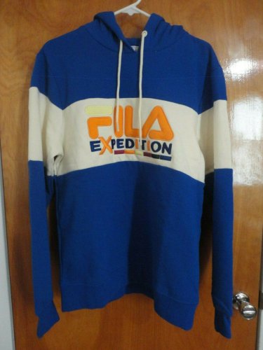 Fila Expedition Applique Colorblock Blue Cream Hoodie S