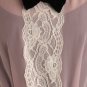 Dahlia $130 Romantic Bow and Lace Layered Belted Mauve Pink Dress M
