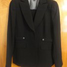 Tahari Arthur S. Levine Pinstriped Black Gray Fashion Pant Suit Petite 4P