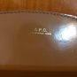 APC $575 Luna Half Moon Beige Fonce Patent Leather Chain Shoulder Bag
