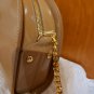 APC $575 Luna Half Moon Beige Fonce Patent Leather Chain Shoulder Bag