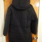 Color People Asymmetrical Oversized Quilted Black Hooded Puffer Coat S M