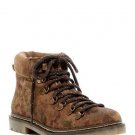Coolway Buster Floral Camel Brown Suede Lace Up Ankle Boots 40 9 9.5