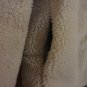 Reversible Green Canvas Teddy Faux Shearling Fleece Jacket S