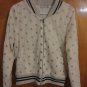 Townsen $198 Francis Ivory Embroidered Floral Baseball Bomber Jacket M