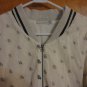 Townsen $198 Francis Ivory Embroidered Floral Baseball Bomber Jacket M