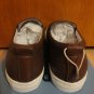 Oroscuro Italy Basketweave Brown Leather Low Top Slip On Sneakers 40 10
