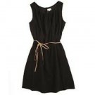 Minimalist Tied Waist Sleeveless Little Black Dress S