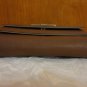 DKNY $198 Brown Luggage Saffiano Leather Double Flap Crossbody Bag