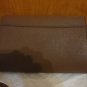 DKNY $198 Brown Luggage Saffiano Leather Double Flap Crossbody Bag
