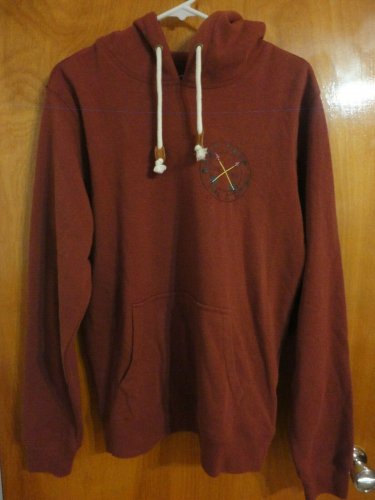 Altru Apparel Printed Brown Red Sweatshirt Hoodie Medium