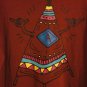 Altru Apparel Printed Brown Red Sweatshirt Hoodie Medium