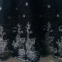 Floral Embroidered Contrast Sleeveless Little Black Dress S