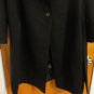 Black Woolen Split Hem Notch Collar One Button Oversized Coat S 4 6 8