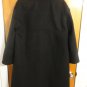 Black Woolen Split Hem Notch Collar One Button Oversized Coat S 4 6 8
