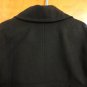 Black Woolen Split Hem Notch Collar One Button Oversized Coat S 4 6 8