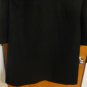 Black Woolen Split Hem Notch Collar One Button Oversized Coat S 4 6 8