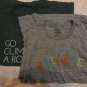 Lot 2 Altru Apparel Green Gray Printed Graphic Cotton T-shirts Medium