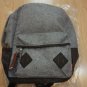 J Carrot Gray Felt Faux Leather Backpack