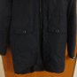 Noisy May Faux Leather Trim Fur Hooded Navy Blue Padded Parka Coat S