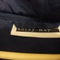 Noisy May Faux Leather Trim Fur Hooded Navy Blue Padded Parka Coat S