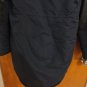 Noisy May Faux Leather Trim Fur Hooded Navy Blue Padded Parka Coat S