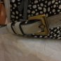 Rare J Crew Signet Leopard Colorblock Calf Hair Italian Leather Camera Bag