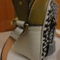 Rare J Crew Signet Leopard Colorblock Calf Hair Italian Leather Camera Bag