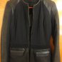 Francis Leon Mix Media Quilted Black Leather Owens Ann Moto Biker Jacket S