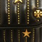 Tory Burch $558 Fleming Star Studded Black Leather Convertible Shoulder Bag