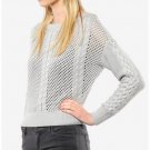 Patterson J Kincaid 2 in 1 Cable Open Knit Black Cashmere Cardigan Sweater M