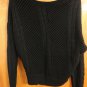 Patterson J Kincaid 2 in 1 Cable Open Knit Black Cashmere Cardigan Sweater M