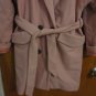 Pastel Pink Cocoon Oversized Double Breasted Woolen Belted Trench Coat S 4 6 8