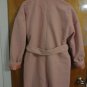 Pastel Pink Cocoon Oversized Double Breasted Woolen Belted Trench Coat S 4 6 8