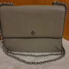 Tory Burch Robinson Convertible French Gray Saffiano Leather Chain Shoulder Bag
